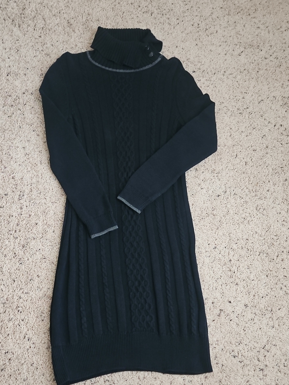 Knitted Turtleneck Sweater Dress